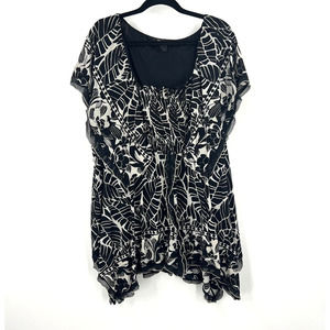 Style & co Handkerchief Tunic Blouse Scoop Neckline Paisley Print Women's 3XL